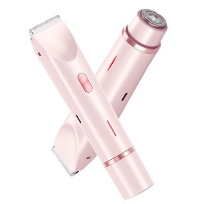 Body Trimmer for Woman Bikini Face, Dual-Head Electric Razor USB Rechargeable Wet Dry Use