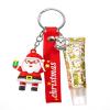 Christmas Face Body Glitter Gel,Christmas Keychain with Green Red Body Glitter Gel Rave Accessories,Body Glitter Gel Gel Keychain Pendant Set DIY Nail Jewelry (E) view 1