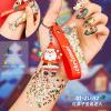 Christmas Face Body Glitter Gel,Christmas Keychain with Green Red Body Glitter Gel Rave Accessories,Body Glitter Gel Gel Keychain Pendant Set DIY Nail Jewelry (E) view 2