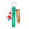 Christmas Face Body Glitter Gel,Christmas Keychain with Green Red Body Glitter Gel Rave Accessories,Body Glitter Gel Gel Keychain Pendant Set DIY Nail Jewelry (D) view 1