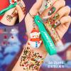 Christmas Face Body Glitter Gel,Christmas Keychain with Green Red Body Glitter Gel Rave Accessories,Body Glitter Gel Gel Keychain Pendant Set DIY Nail Jewelry (D) view 2