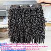 YMS 3C4A Burmese Curly Human Hair Bundles 16 16 16 Inch Curly 3 Bundles Unprocessed Burmese Raw Hair Extension Real Human Hair 16A Natural Color Spiral Curly End Human Hair Weft Extensions view 2