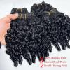 YMS 3C4A Burmese Curly Human Hair Bundles 16 16 16 Inch Curly 3 Bundles Unprocessed Burmese Raw Hair Extension Real Human Hair 16A Natural Color Spiral Curly End Human Hair Weft Extensions view 3