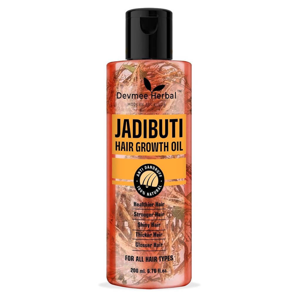 D.EV.ME/E HERBAL Men & Women Jadibuti Hair Oil Promotes Hair Growth & Shiny Hair Fall For All Hair Type For Softens Hair-200ML (Pack Of 1)