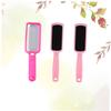 ADOCARN 3pcs Multi-Purpose Foot Grinding Tool Rosy Stainless Steel Foot File Sandpaper Boards for Exfoliating Smooth Skin and Pedicure Care for Women and Men view 2