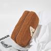 kamumanni Cute Makeup Bag, Initial Cosmetic Bag, Fuzzy Makeup Bags for Women, Brown Makeup Pouch with Chenille Letter, Monogrammed Gifts for Women, Brown B view 3