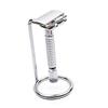 ADOCARN Safety Razor Rack Brush Holder Double Shaving Stand Metal Shaving Stand for Razor and Brush Random Style view 1