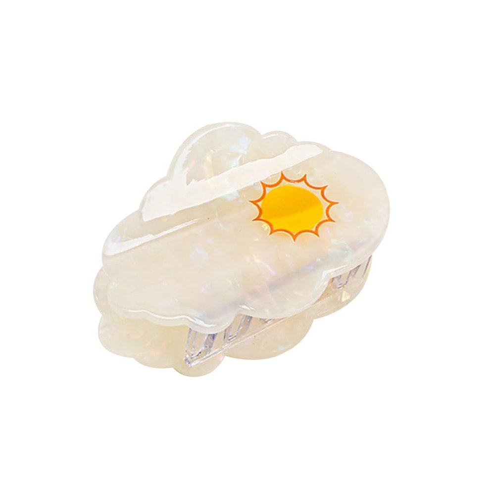 Novelty Sunny Cloud Hair Clip,Cloud Shape Hair Claw Clips,Acetate Hair Claw for Girls,Small Hair Clips for Women (Sunny)
