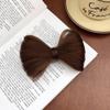2 Pcs Bowknot Wig Clips Fake Hair Buns Clip Hair Bow Hairpiece Barrettes Hair Extensions Clips Decorative Hair Styling Clip for Women Girls (Light Brown) view 4
