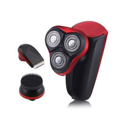 CARUTU Electric Shavers,USB Rechargeable Wet/Dry Electric Shaver, 3 in 1 Waterproof 3D Men Rotary Shaver Cordless, Facial Cleaning Brush for Men Women