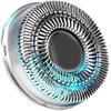 CARUTU Electric Shavers for Men-Rechargeable Rotary Razor Wet and Dry Face Shaver IPX7 Waterproof 3-Blade Cordless Shavers with Pop-up Trimmer,Blue view 2