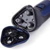 CARUTU Electric Shavers for Men-Rechargeable Rotary Razor Wet and Dry Face Shaver IPX7 Waterproof 3-Blade Cordless Shavers with Pop-up Trimmer,Blue view 3