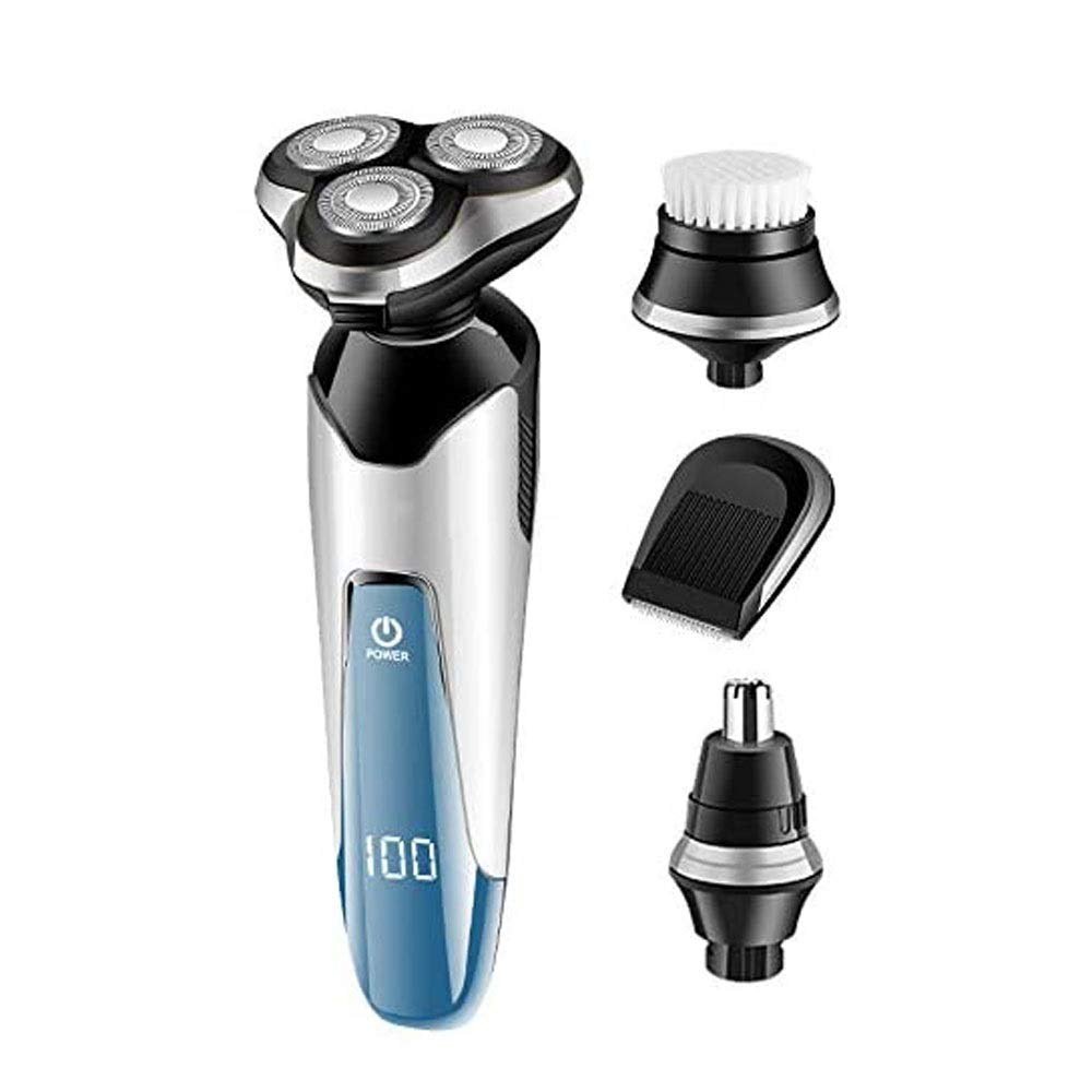 CARUTU Electric Shavers for Men Head Shavers for Bald Men with LED Display Faster-Charging 3D Floating Waterproof Electric Razors with Hair Clippers,Nose Hair Trimmer & Facial Cleansing Brush