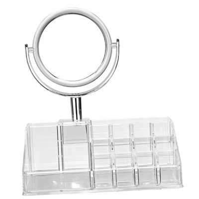 CONGARTENO Cosmetic Holder Mirror Lipstick Accessory Corner Counter Shelf Lipstick Rack Household Storage