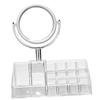 CONGARTENO Cosmetic Holder Mirror Lipstick Accessory Corner Counter Shelf Lipstick Rack Household Storage view 1