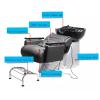 Shampoo Bowl and Chair Set for Salons,Backwash Barber Chair, Hair Washing Station with ABS Plastic Sink for Hair Stylist Beauty Spa Home Use view 3