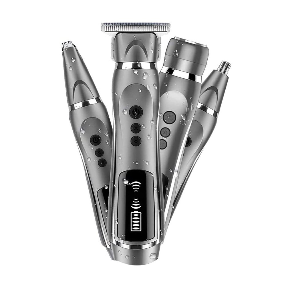 CARUTU Electric Razor,4 in 1 Mens Grooming Kit,Nose Hair Trimmer, USB Rechargeable Ear and Nose Hair Trimmer, for Men Professional Painless Nose Hair Remover