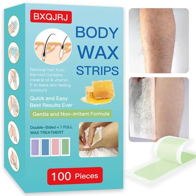 Effective for 100 pieces of waxing strips,Wax strips for body hair removal,hair removal patches for lips,eyebrows and private parts,etc.,can be cut to fit the size of the application