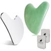 Flagest Stainless Steel Gua Sha Facial Tools Gua Sha Jade Massage Tool Guasha Face Sculpting Tool Skin Care view 1