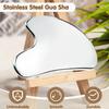 Flagest Stainless Steel Gua Sha Facial Tools Gua Sha Jade Massage Tool Guasha Face Sculpting Tool Skin Care view 3