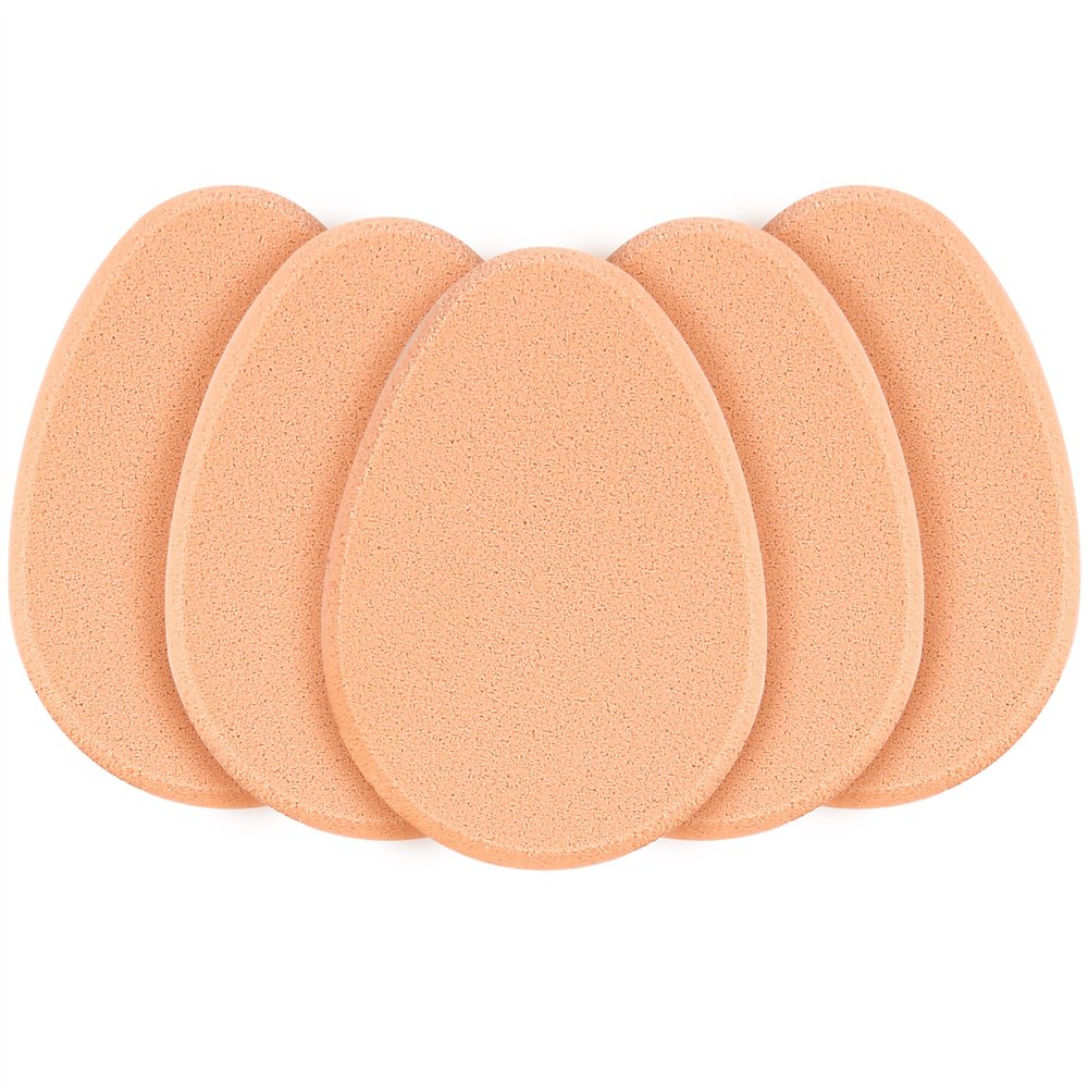 5 Packs Makeup Sponges Oval Puff Make-up Egg Air Cushion Puff Beauty Foundation Sponge Professional Makeup Wet and Dry for Eye Foundation Blush Application Forehead Cheeks