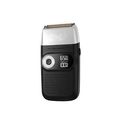 Rechargeable Cordless Electric Shaver for Men with LCD Double-Blade Razor Facial Care Hairdressing Scissors Small Razor(Black)