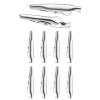 MECCANIXITY 10Pcs Alligator Hair Clips, 35/28.8 x 5 mm(LxW) Silver Metal Curls Crocodile Clamps for Hair, Bow Making, Grips DIY Accessories Hairpins view 1