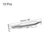 MECCANIXITY 10Pcs Alligator Hair Clips, 35/28.8 x 5 mm(LxW) Silver Metal Curls Crocodile Clamps for Hair, Bow Making, Grips DIY Accessories Hairpins view 2