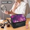 Glorowreny Love Heart Large Capacity Cosmetic Bag and Travel Toiletry Organizer Fantastic Purple Makeup Pouch Set of 3 Valentine's Day Skincare Bags for Women view 4