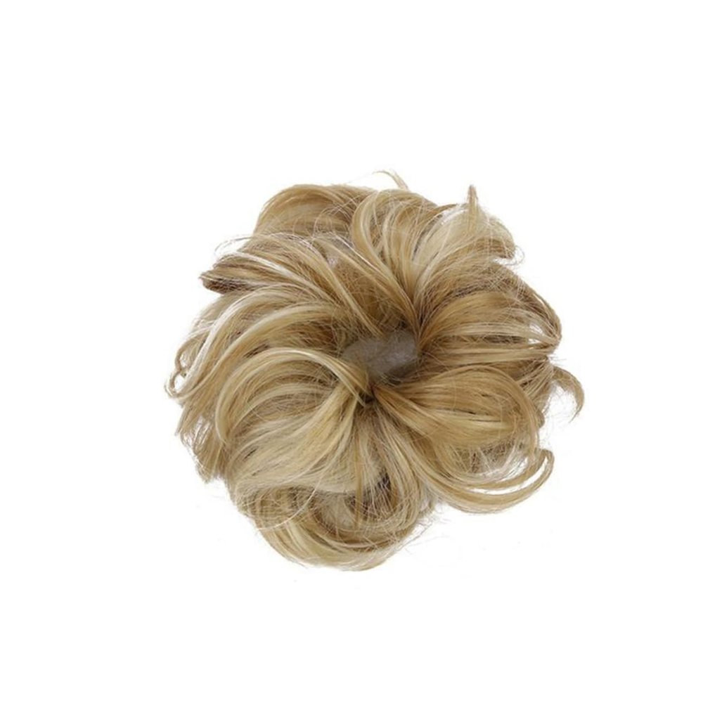NULYLU Scrunchie Elastic Wave Curly Synthetic Hairpieces Hair Bun Extension for Women Long-term Use