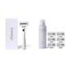 Flamingo Razors for Women Value Pack, 1 Razor Handle (Polished Chrome), 7 Razor Blade Refills, and 6.7 oz Foaming Shave Gel view 1