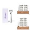 Flamingo Razors for Women, 1 Razor Handle (Polished Chrome) and 17 Razor Blade Refills view 1