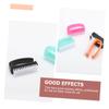 BELLIFFY 4pcs Manicure Nail Brush Nail Buffer Cleaning Tool for Hand Portable Art Dust Brush Comfortable Handle Random Color view 3