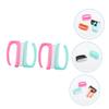 BELLIFFY 4pcs Manicure Nail Brush Nail Buffer Cleaning Tool for Hand Portable Art Dust Brush Comfortable Handle Random Color view 4