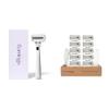 Flamingo Razors for Women, 1 Razor Handle (Polished Chrome) and 11 Razor Blade Refills view 1