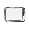Neon Pouch Small, Makeup Bag, 7"x2.3"x4.7" Size TSA Approved Toiletry Bag, Clear Travel Bags for Toiletries, Clear Cosmetic Bag for Women and Men Small (Transparent (black bone)) view 2