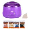 Smart Wax Melting Machine,Electric Non-Stick Candle Wax Melter Pot,Electric Wax Melter,500 ml Large Capacity,Equipped with Wax Beans and Wax Sticks,for Hair Removal and Wax Melting(Color:Purple) view 1