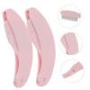 MOTHNUR 2pcs Eyebrow and Eyelash Comb Stainless Steel Eyelash Separator and Eyebrow Brush Portable Makeup Tools for Salon and Home Use for Beginners and Professionals Pink view 2