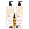 Alda Beauty Care Smoothing Shampoo and Conditioner Set, 32 fl oz Each, with Argan Oil Serum, Island Fruits Scent, Sulfate-Free, Nourishing Formula for Frizz Control and Straight Hair view 1