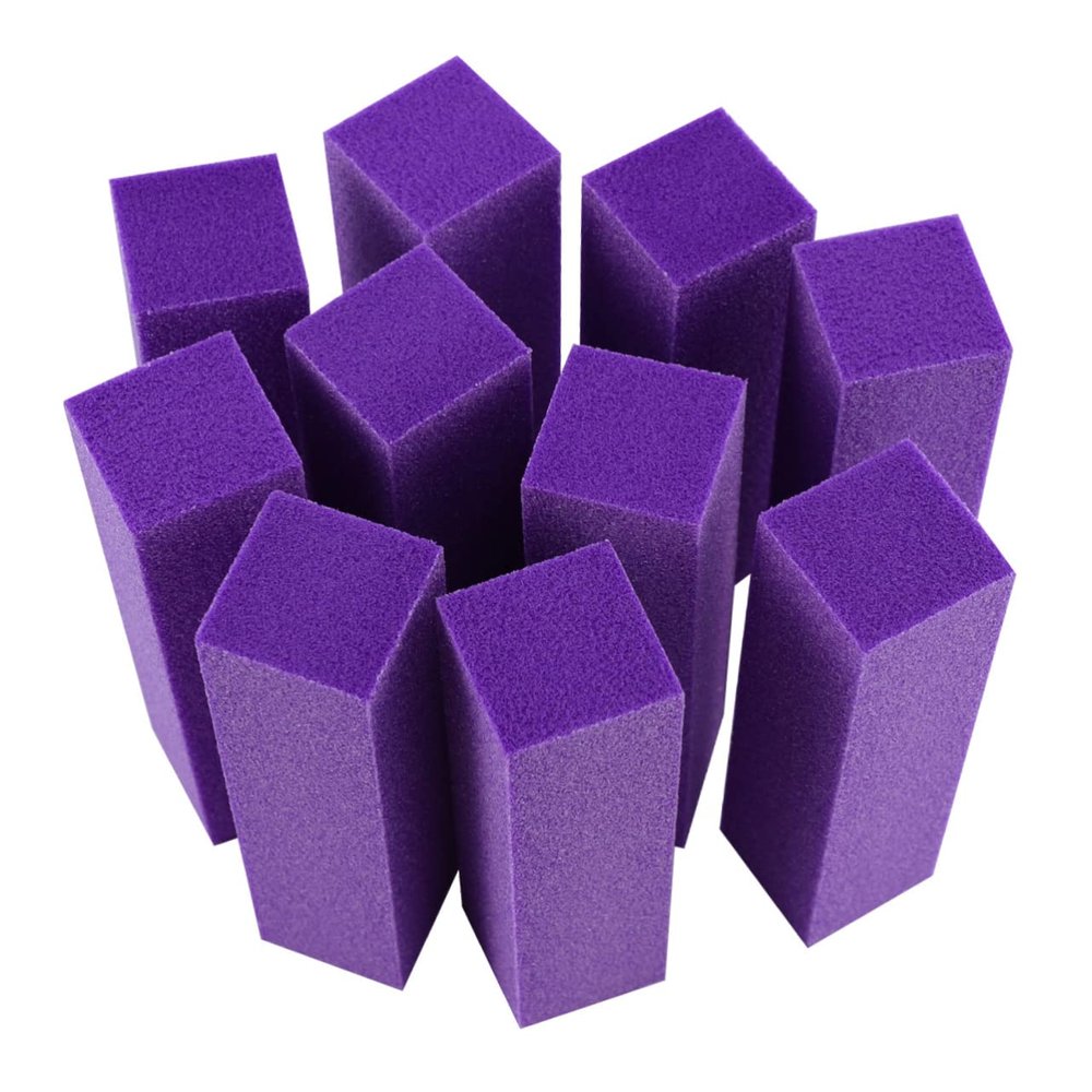 ADOCARN 10pcs Nail Files Sided Sanding Sponge Buffer Manicure Tools Nail Art Supplies for Women