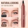 AWROSE Eyebrow Pencil, 3D Waterproof Microblading Eyebrow Pen 4 Fork Tip Tattoo Pencil, Precise Natural Brow Magic Eye Brow Pencil with Hair Like Strokes, 4 Points Multi-Used Eye Brow Pen for Women view 2