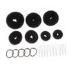 ADOCARN 22pcs Hair Bun Set with Donut U-shaped Clips Elastic Bands for Quick Updos Hairdressing Accessories for Elegant Styles at Dance Black view 1
