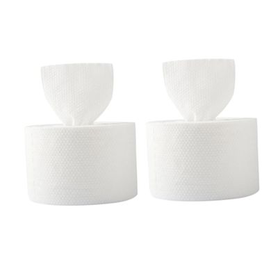 ADOCARN 2rolls Disposable Cotton Face Towels Cleansing Wipes Soft Gentle for Skin Dual-use Dry Wet Makeup Remover Towels Travel-friendly Personal
