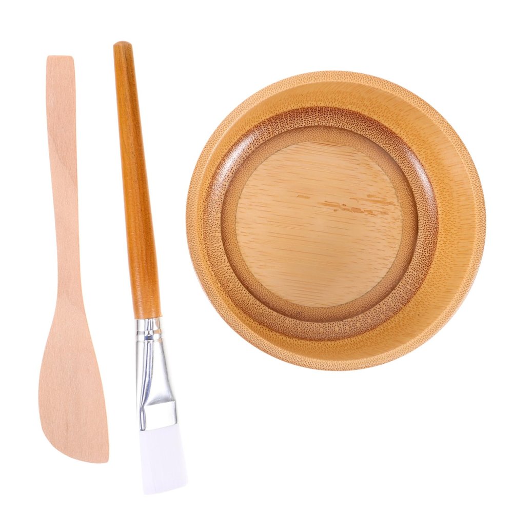 BELLIFFY 1set Reusable Mask Bowl Brush Spatula Kit Diy Facial Mask Tool Set for Home and Salon Use Includes Mixing Bowl and Applicator Brush for Skin Care and Hairdressing