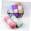 ADOCARN 5pcs Microfiber Makeup Remover Towels Soft Fleece Face Washing Cloths for Women Travel-Friendly Highly Absorbent and Durable Pink view 2
