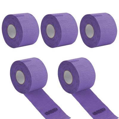 Adorila Barber Neck Strips  5 Rolls (500 Strips, Purple), Disposable Self-Adhesive Neck Paper Bands for Hair Cutting, Salon & Stylist Supplies