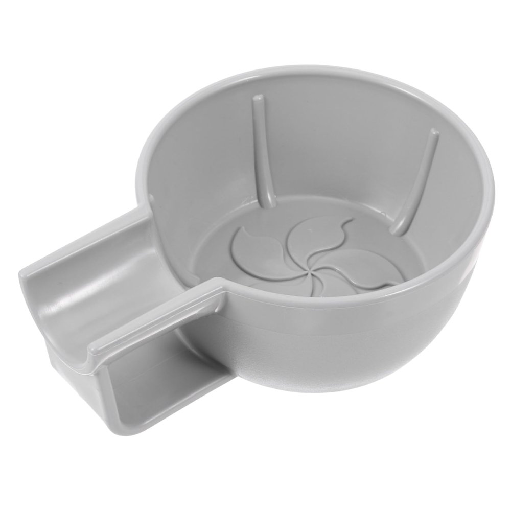 BELLIFFY Men Shaving Bowl Durable Foam Container for Easy Lathering Lightweight Material Comfortable Grip for Home Use and Barber Shops Gray