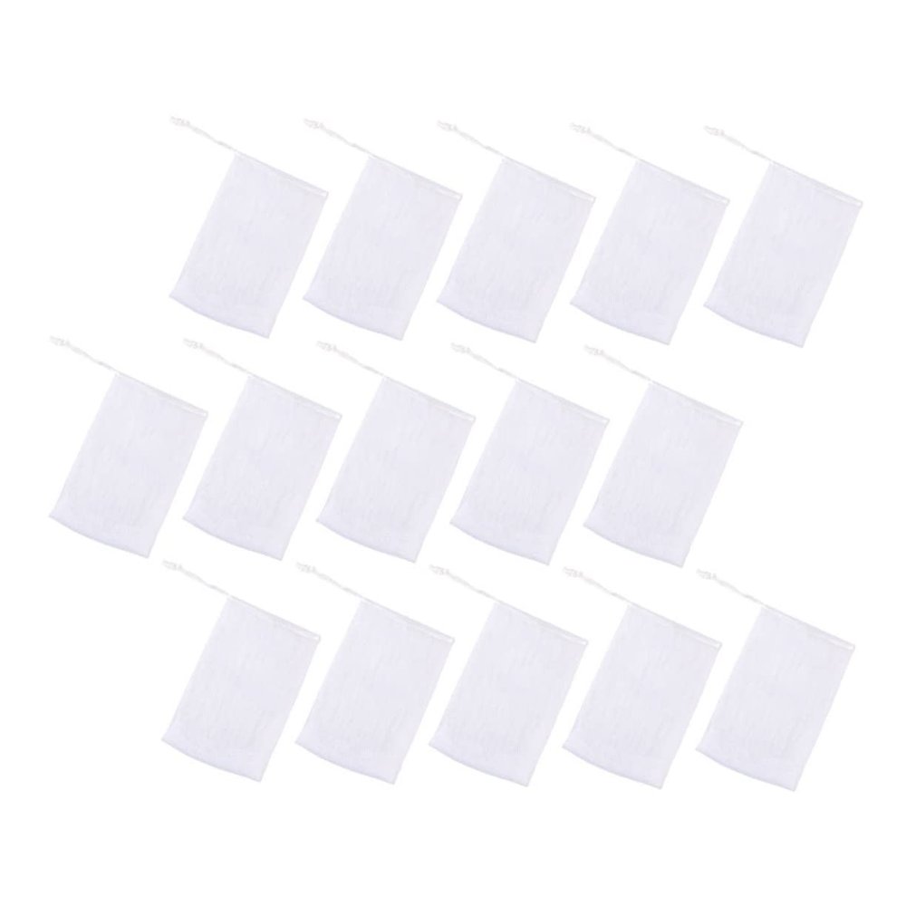 BELLIFFY 50pcs Double Layer Foaming Net Handmade Soap Face Wash Foaming Net Bag for Shower