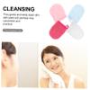 BELLIFFY 4pcs Reusable Microfiber Face Cleaning Gloves for Gentle Makeup Removal Soft and Smooth Facial Washing Mitts for Daily Skincare Routine Mixed Colors view 4
