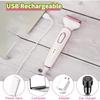 Bikini trimmer for womenelectric razors for womenelectric shaver for women pubic hair4-in-1 Womens Facial Hair Removal, Pubic & Body & Facial Hair Removerfor Bikini Leg Body Face view 4